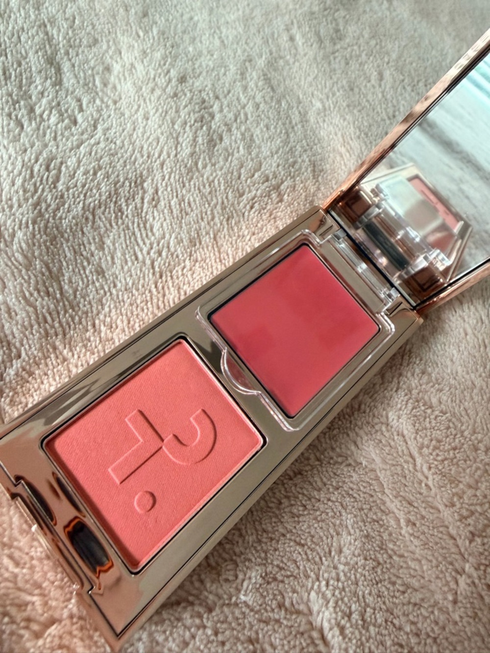 Patrick Ta Dual-Texture Blush Duo — Coral Pink